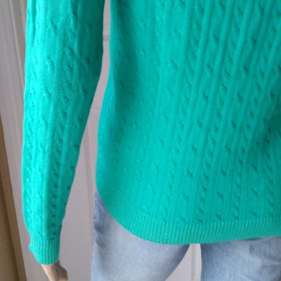 Charter Club Green pullover sweater. Cotton/nylon blend Never worn. Size S. - Picture 7 of 12